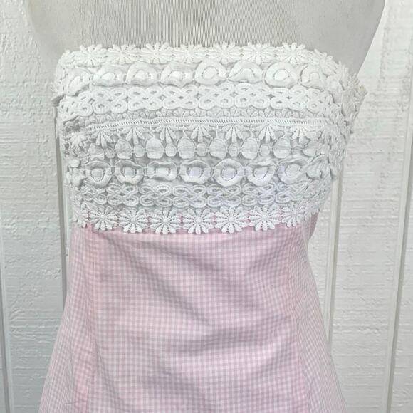 Lilly Pulitzer Women Franco Lace Pink Strapless Mini Dress Cocktail Party Size 2 - Picture 2 of 10